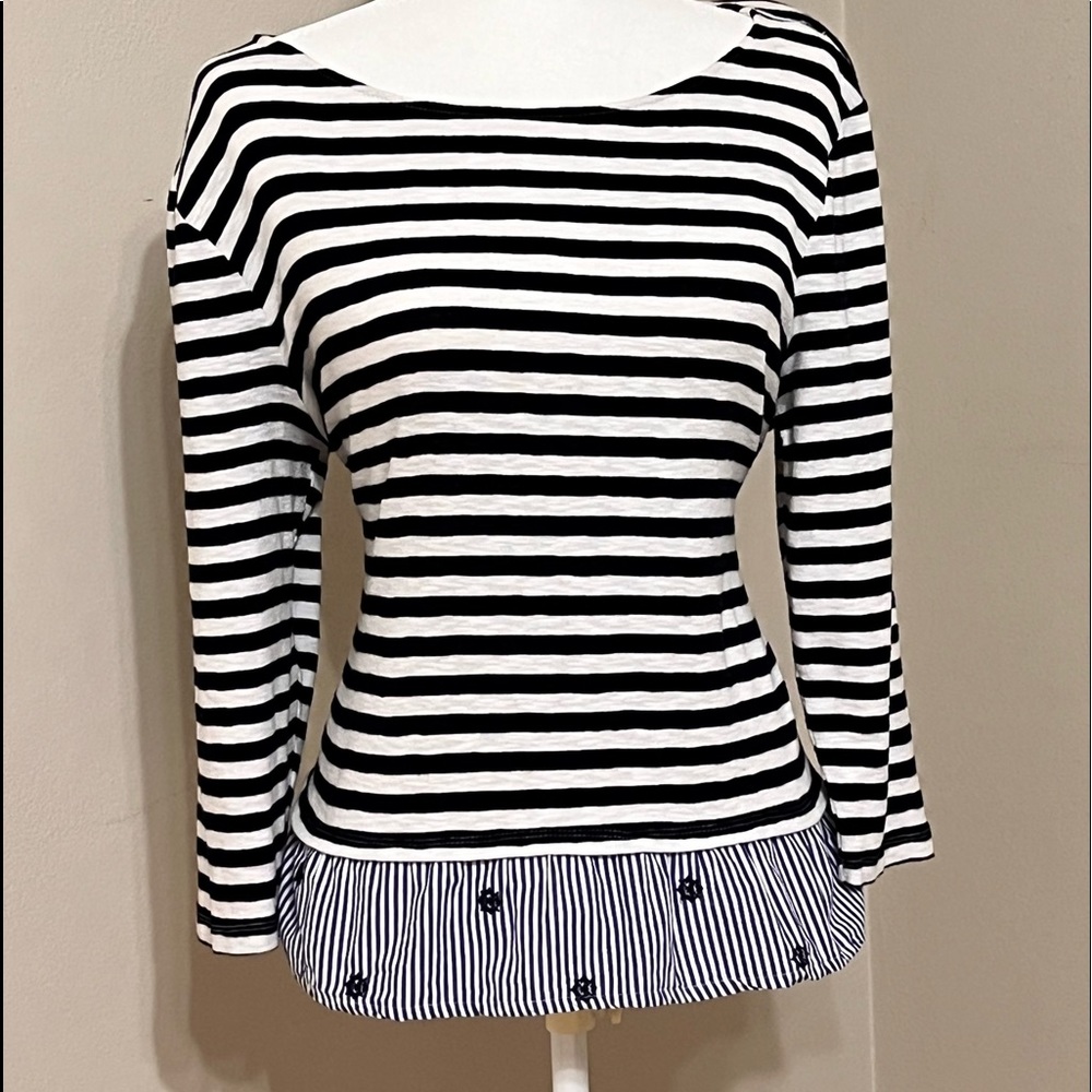 Talbots comfy casual shirt with cute ruffle!
